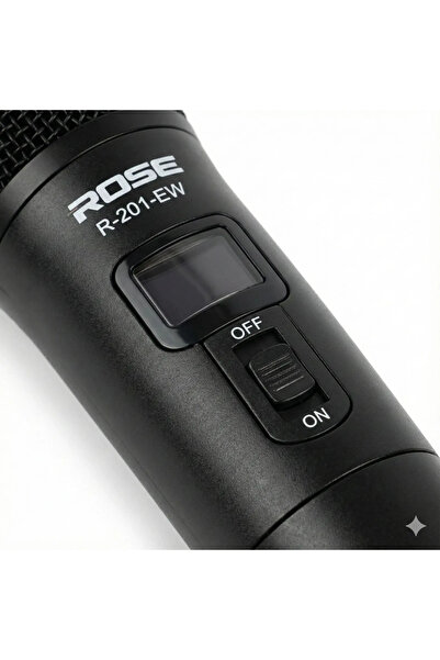 Rose R-201-EW UHF Kablosuz Dijital El Mikrofonu