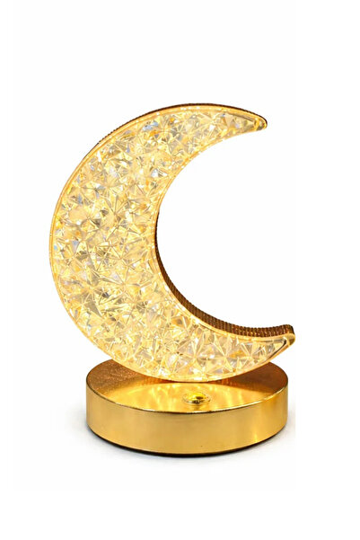 Parti dolabı Ramazan Led Masa Işık Lambası Gold Işıklı Feneri Mumluk Şamdan D...