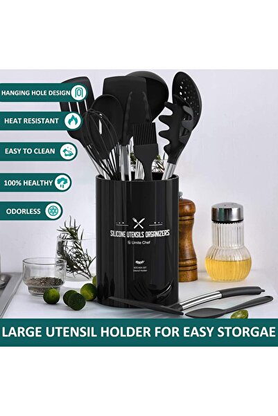 waibibabo05 Umite Chef Silicone Kitchen Utensil Set, 15 Pieces