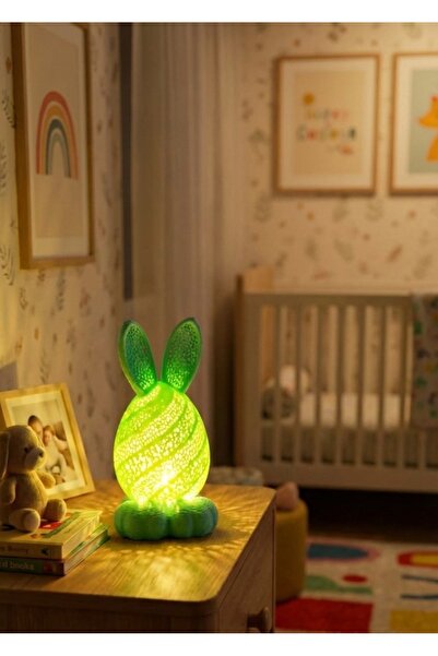 MYCRAFT3D Tavşan Tealight Mumluk Dekoratif Tavşan Obje Renkli Tavşanlar Mum H...