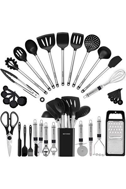 waibibabo05 Silicone Kitchen Utensil Set - 33 Cooking Tools and Non-Stick Coo...