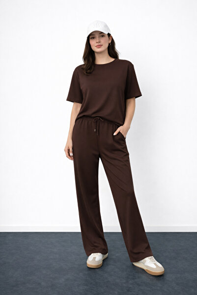 İMVAGO طقم بنطلون تي شيرت مودال أوشا للسيدات