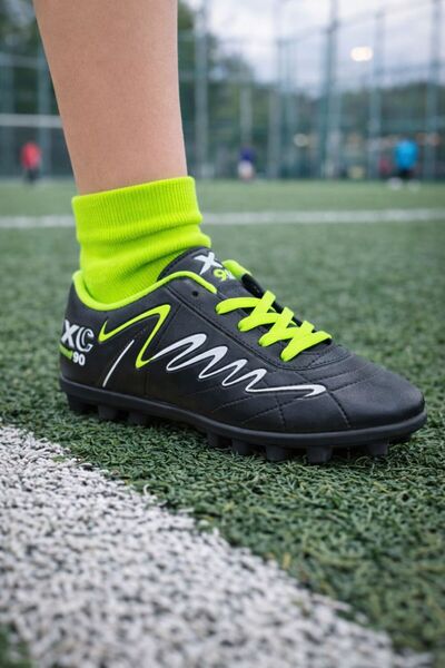 KANTEX Children's Velcro Elastic Band Lace-Up Football Boots Futbol Halı Saha02