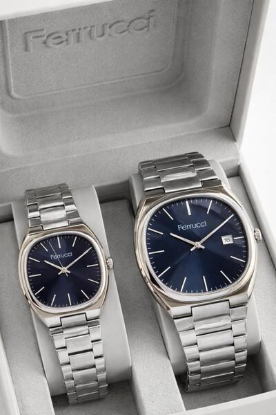 Ferrucci Couple Lover's Watch Steel Band 3 Atm Water Resistant Wristwatch Vs....