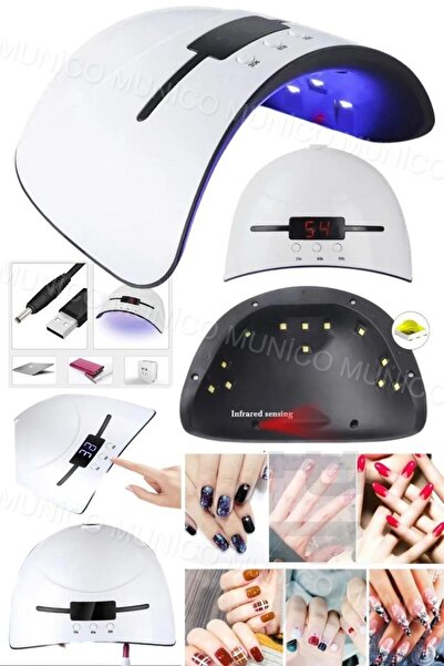 Munico UV LED Tırnak Lambası Pro Güneş Işığı Tırnak Kurutma Makinesi Tırnak S...