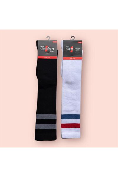 Design Socks Design Women's Striped Knee High Socks 2 Pairs