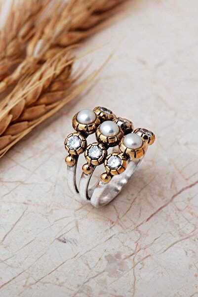 Sümer Telkari 2 Farklı Doğal Taş Seçenekli Elişi 925 Ayar Gümüş Yüzük 6002