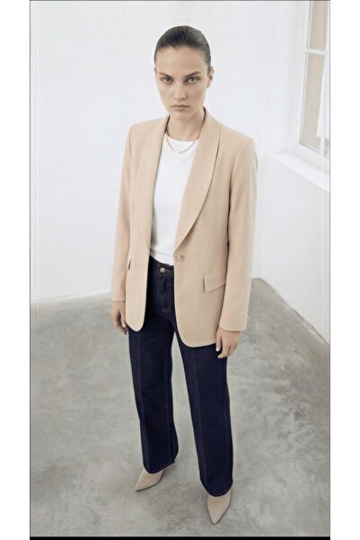 Swass Button Detailed Oversize Blazer Jacket Beige