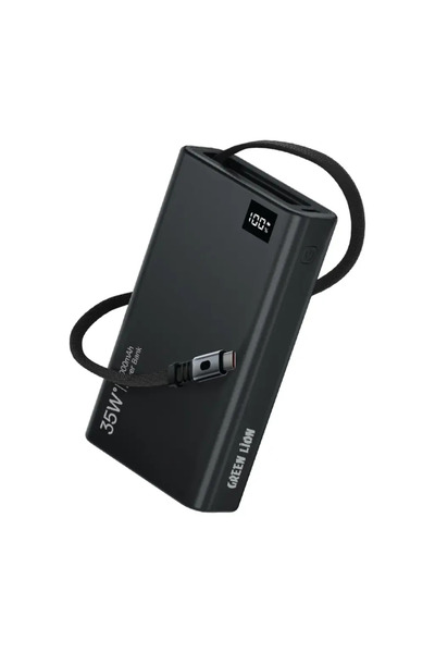 Green Lion بنك طاقة قابل للسحب بقدرة 35 واط وسعة 10000 مللي أمبير