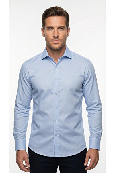 Plus Scorpion Men's White Classic Shirt – Slim Fit , Straight Model, Stylish ...