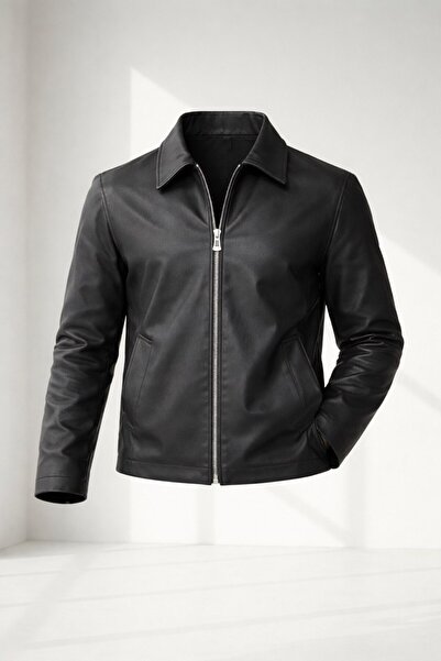 LUMAST Stylish Basic Design Leather Jacket