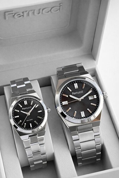 Ferrucci Couple Lover's Watch Steel Band 3 Atm Water Resistant Wristwatch Vs....
