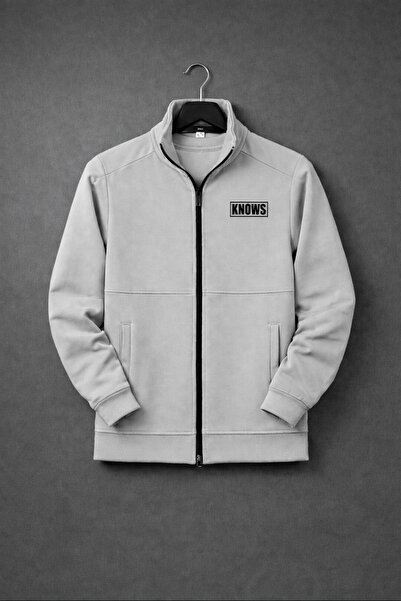 ByFourMan Knows Printed Scuba Men's Gray Black Jacket a Quality