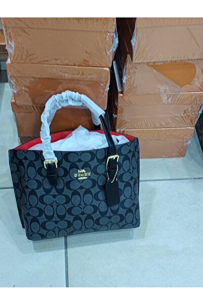 Trendyola حقيبة يد نسائية (توت) بنمط مونوغرام كلاسيكي مع مقابض علوية وإكسسوار...