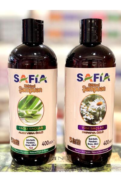 Safia Shampoo for All Hair Types 400 ml + for Oily Hair 400ml Set of 2 Gimdes...