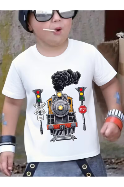 Cevval ДЕТСКА ТЕНИСКА С ЩАМП С КЪС РЪКАВ