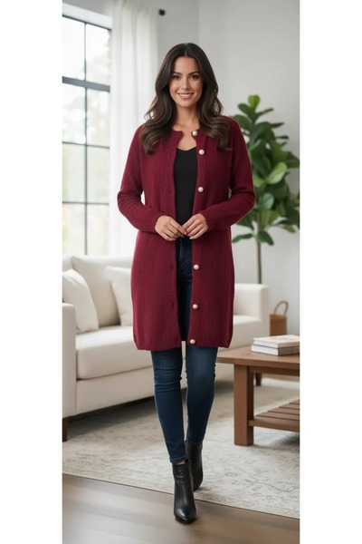 Ayliva Tekstil Düğmeli Hırka