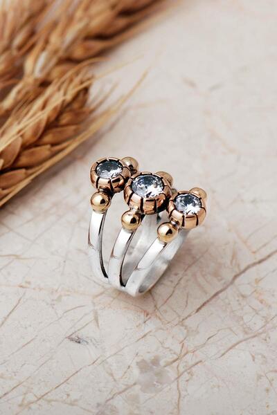 Sümer Telkari 4 Farklı Doğal Taş Seçenekli Elişi 925 Ayar Gümüş Yüzük 6003