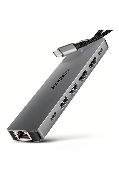 Axagon USB-C Hub 7in1 Dual 4k Gray