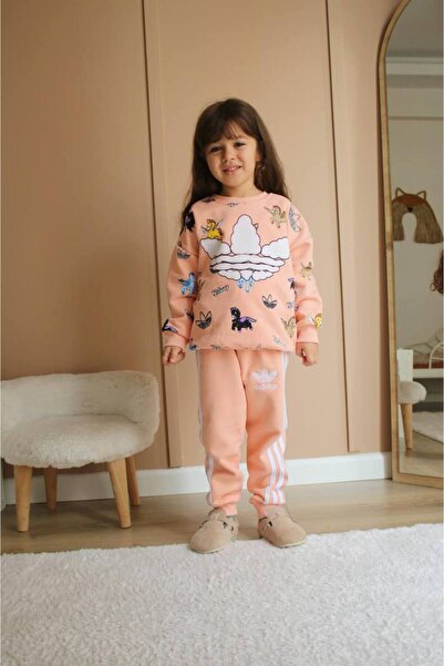 Pantulux Set de 2 piese pentru fete, sezonul de iarnă, cu imprimeu pe partea ...