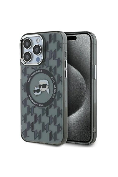 Karl Lagerfeld iPhone 15 Pro Case - IML MagSafe (KLHMP15LHMCKMHK) - Monogram ...