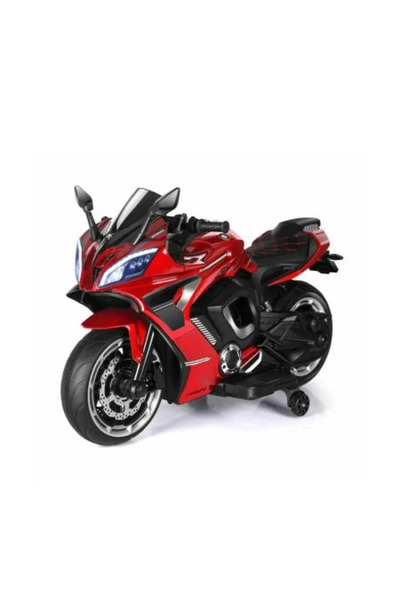 Leno Kids Electric Sports Bike 12V With Training Wheels, LED Lights, And Blue...