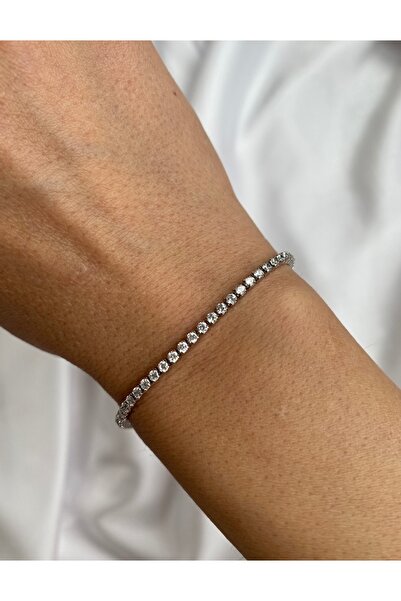 14K Altın Kaplama Silver İnce Suyolu Bileklik