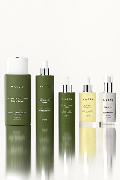 MATSU Scalpify Biberiyeli 5’li Set | Saç Derisi Rutini + Pop Gloss Işıltı Serumu