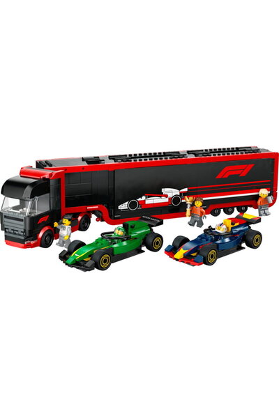 LEGO City F1Truck with RB20 & AMR24 F1Cars в„ў 60445 вЂ“ 1 086 piese, 8+ ani
