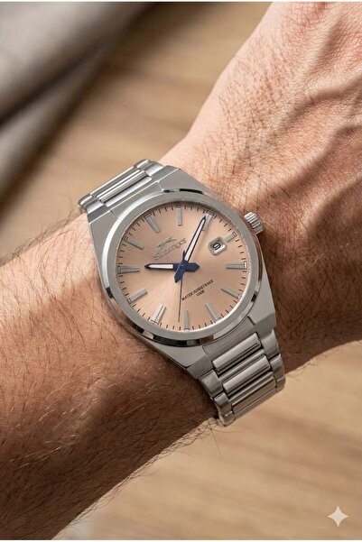 Slazenger 41mm, Special Color Dial Men's Wristwatch |   Stainless Steel Band,...