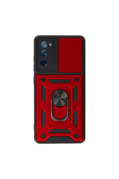 eco port Samsung Galaxy S20 Fe Case with Pars Lens Ring Silicone - Red