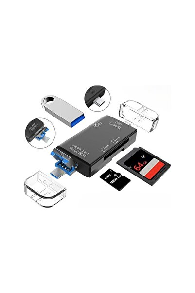 Genel Markalar 6 In 1 Otg Card Reader Kart Okuyucu Çevirici
