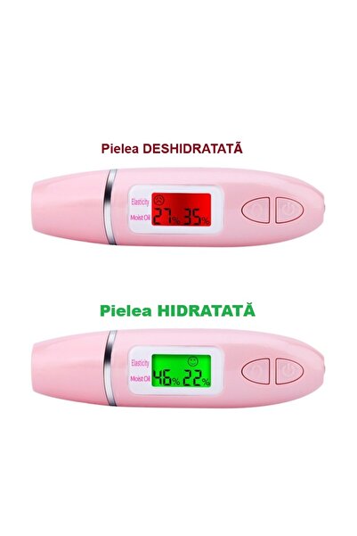 Prettyface Analizor Piele A.I. 3-in-1 cu Ecran LCD Color, Măsoară procentual ...