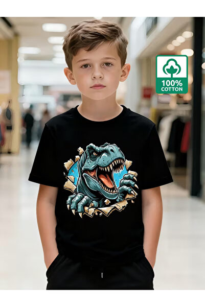 Cevval تي شيرت مطبوع بأكمام قصيرة للأطفال