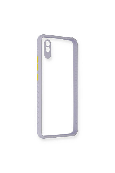 eco port حافظة ريدمي 9a ميامي شفافة من السيليكون - ليلك