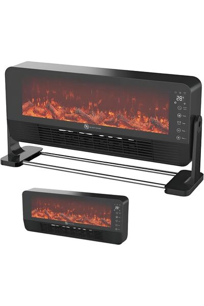 DLC Decorative Electric Fireplace 2000W 2 Heat Levels Dual Touch Control or R...