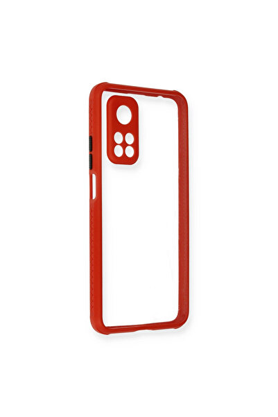 eco port Mi 10t Pro Compatible Case Miami Transparent Silicone - Red