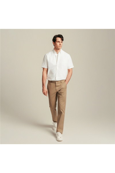 Giordano Men’s Slim Taper Stretch Cotton Khaki Pants