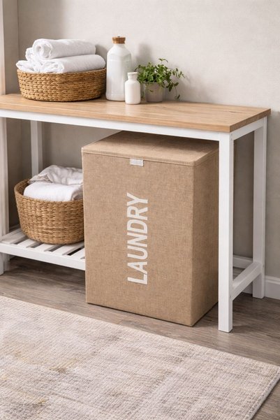 OEM Coș de rufe Laundry cu capac, 33x33x53 cm – Coș depozitare rufe, design modern, organizare eficientă