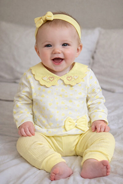 LITTLE&CO Baby Girl Heart Set of 2 – with Bow, Soft Texture, Daily & Special ...