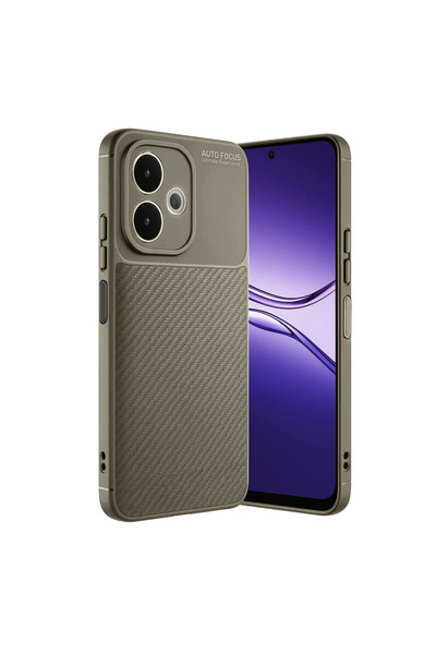 eco port Oppo A5 Pro 4g Compatible Case Auto Focus Carbon Cover - Brown