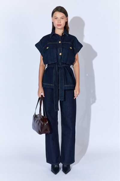 CGA Women's Denim Pants Women's Jeans Rins Wash Mid Waist Straight Cut Women'...