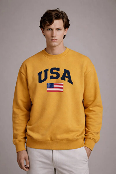 COMBİNE MİCHAİL Hanorac pentru bărbați, cu imprimeu America, larg, de culoare...