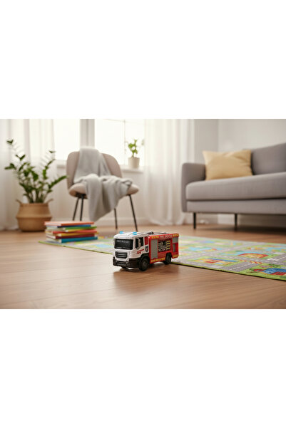 Dickie سيارة إطفاء معدنية بالصوت والضوء مقاس 14 سم