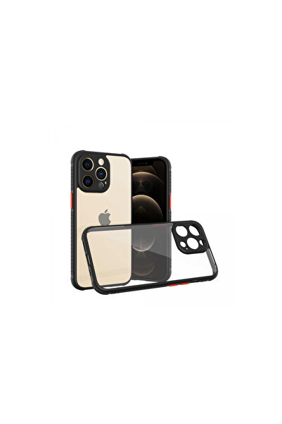 eco port Iphone 13 pro case miami transparent silicone - black