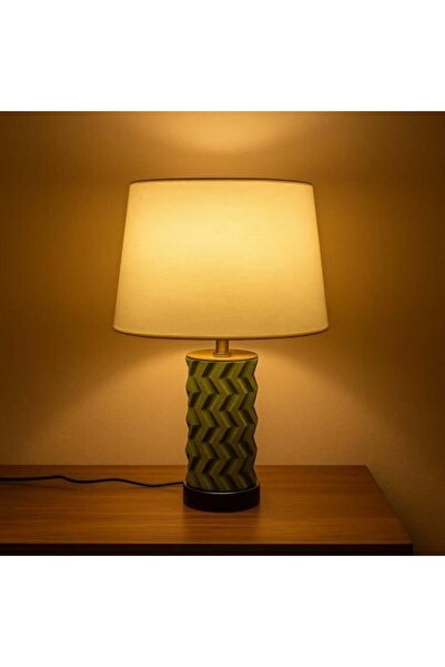 Generic Green Ceramic Base Table Lamp