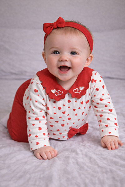 LITTLE&CO Baby Girl Heart Set of 2 – with Bow, Soft Texture, Daily & Special ...