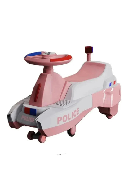 Leno Kids Spinning Police Car – Unique And Fun Design - Pink