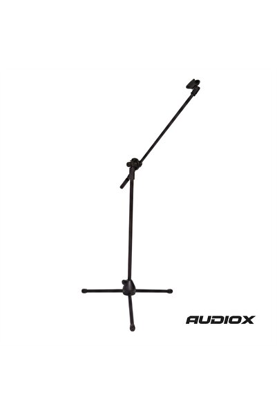 AUDIOX Boom Mikrofon Standı – Tripod Mikrofon Sehpası, Yükseklik Ayarlı, 2 Ad...