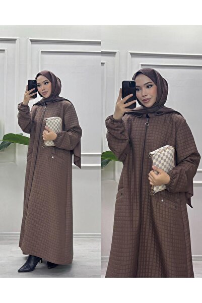 moda acar Full-Length Zippered Quilted Coat